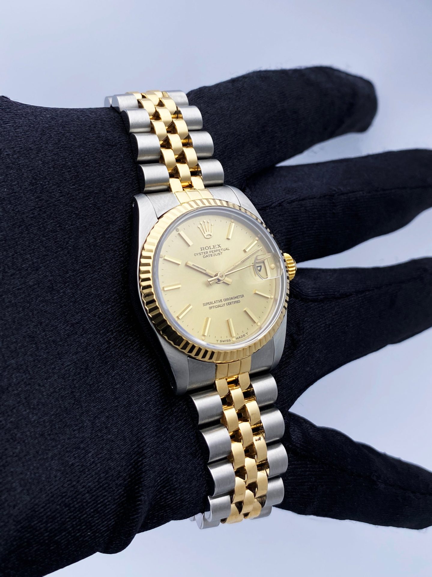 Rolex Datejust 68273 Midsize Champagne Dial Ladies Watch