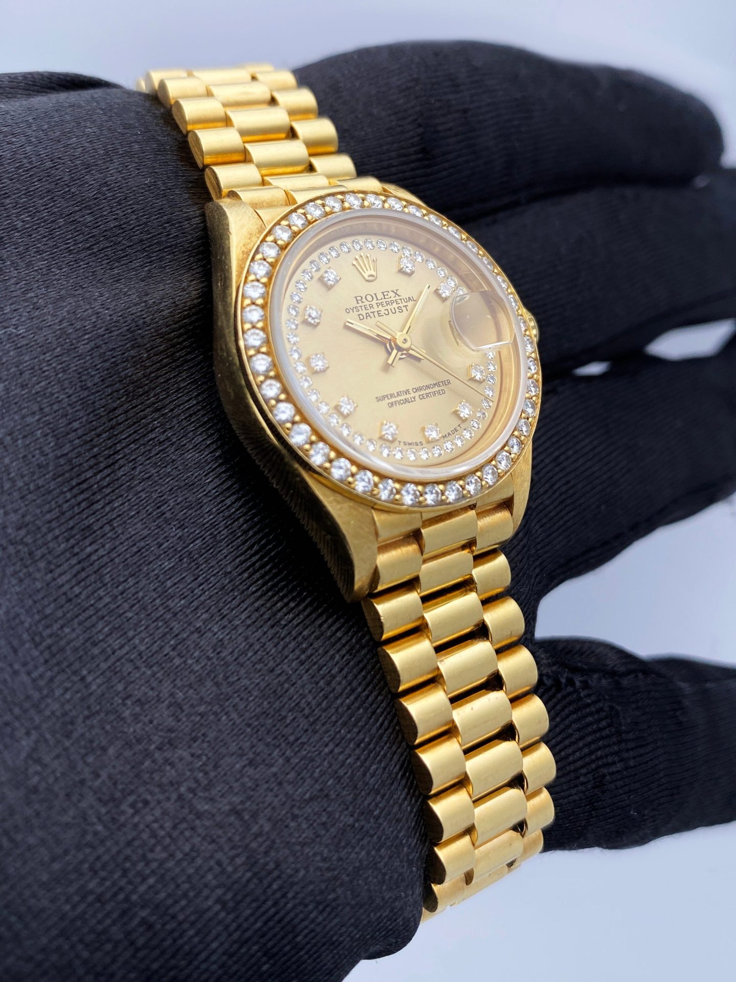 Rolex Datejust 69138 Diamond Dial & Bezel President Ladies Watch