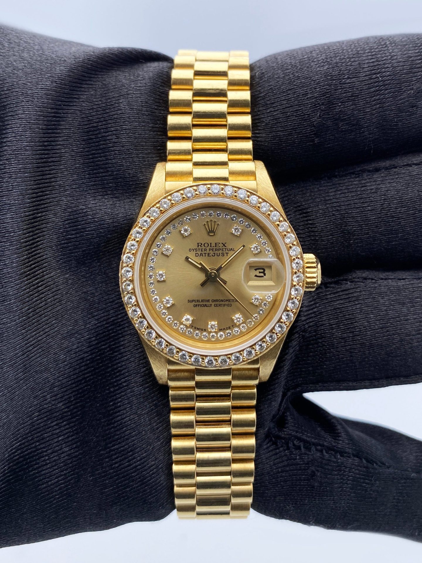 Rolex Datejust 69138 Diamond Dial & Bezel President Ladies Watch