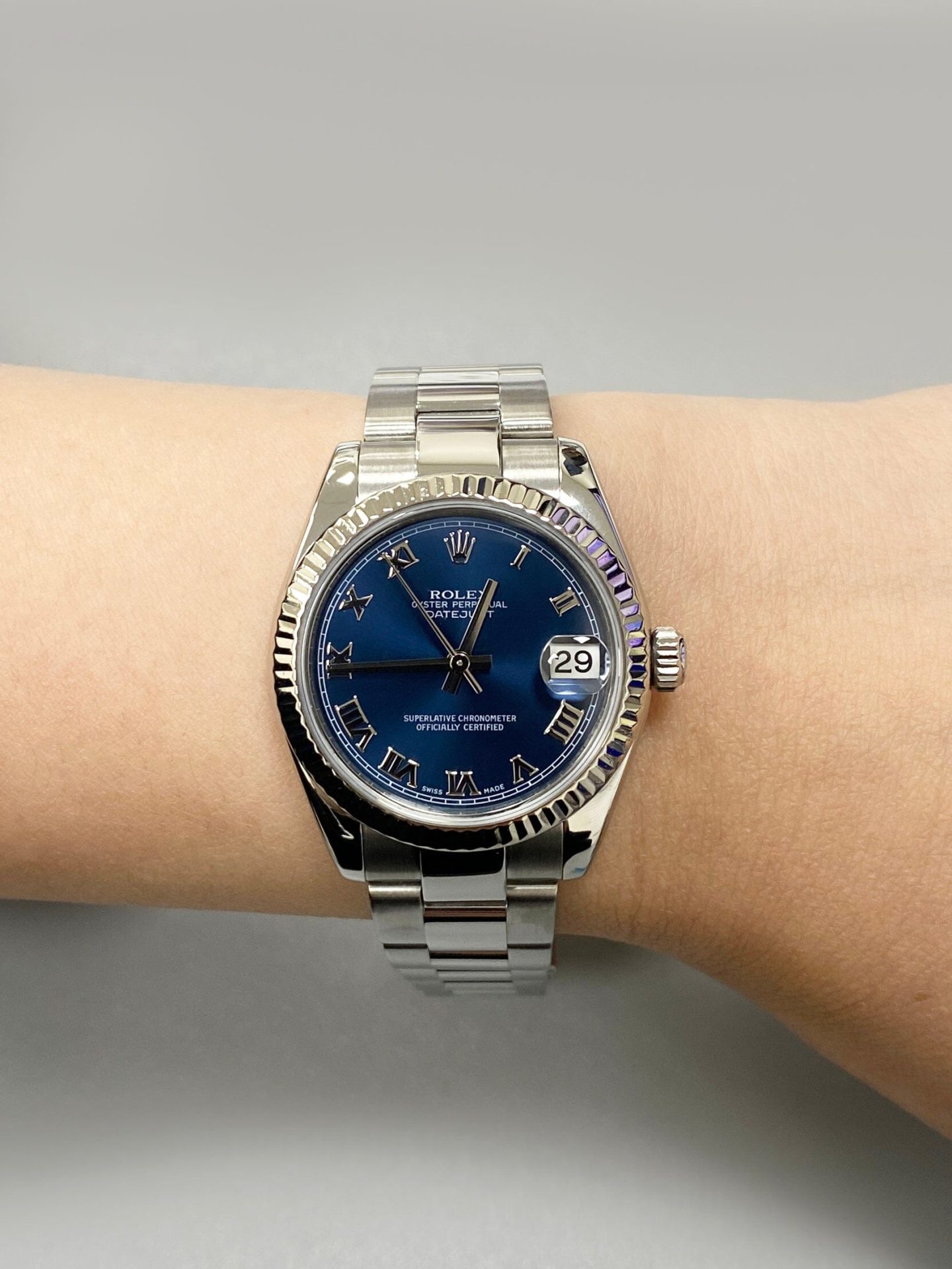 Rolex Datejust Midsize 178274 Blue Dial Ladies Watch