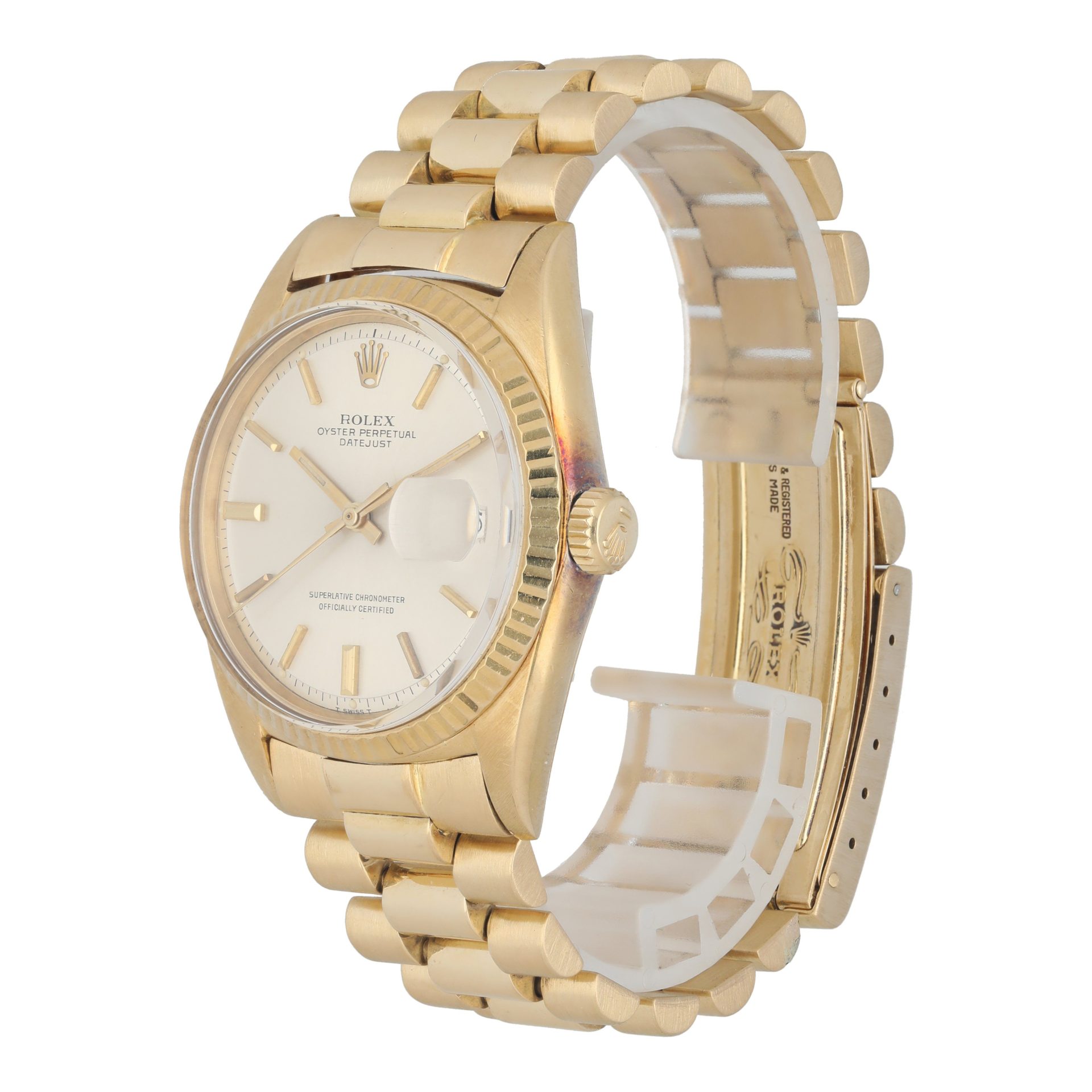 Rolex Datejust President 1601 Yellow Gold Mens Watch