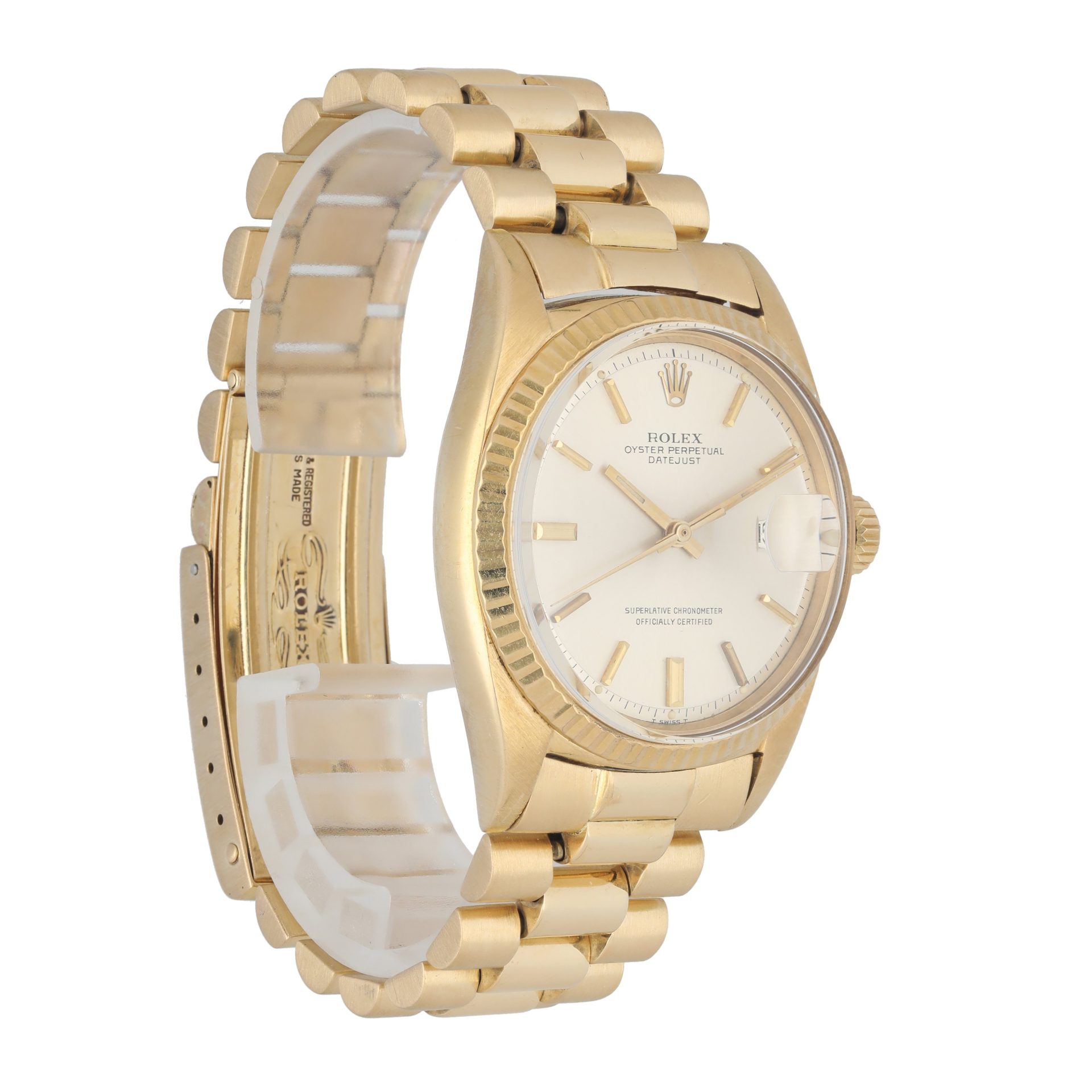 Rolex Datejust President 1601 Yellow Gold Mens Watch