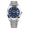 Rolex Datejust 41mm Blue Motif Dial Smooth Bezel 126300-0024