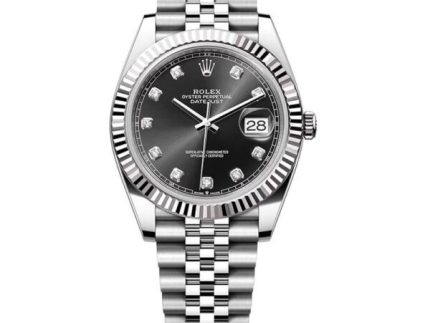 Rolex Datejust 36 White Rolesor Bright Black Diamond Jubilee 126334